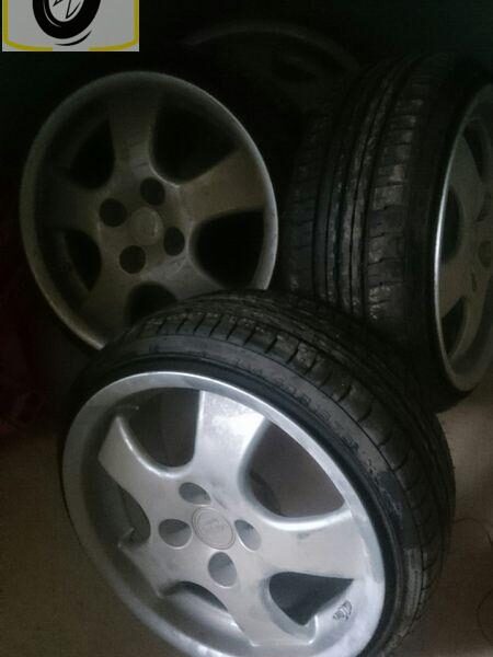 4 jantes 16" 4x100 viper pour corrado golf, pneus neufs 165/40r16, german look, g60, gti, swap